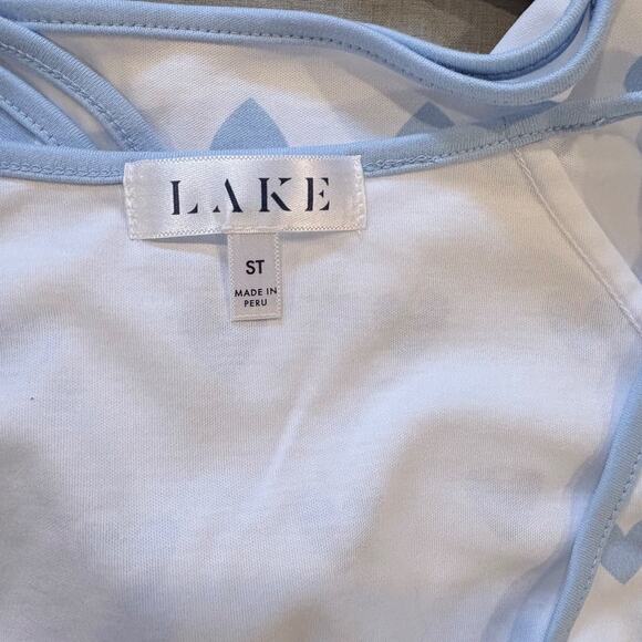 Lake Pajamas Cotton Short-Long Set in Blue Heart XST ST MT NWOT Loungewear - Picture 7 of 10